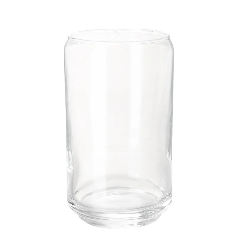 Wholesale Customized sublimation glass can 330ml Cola Glass cup Round Unique Can Shape Coke Drink Juice Glasses