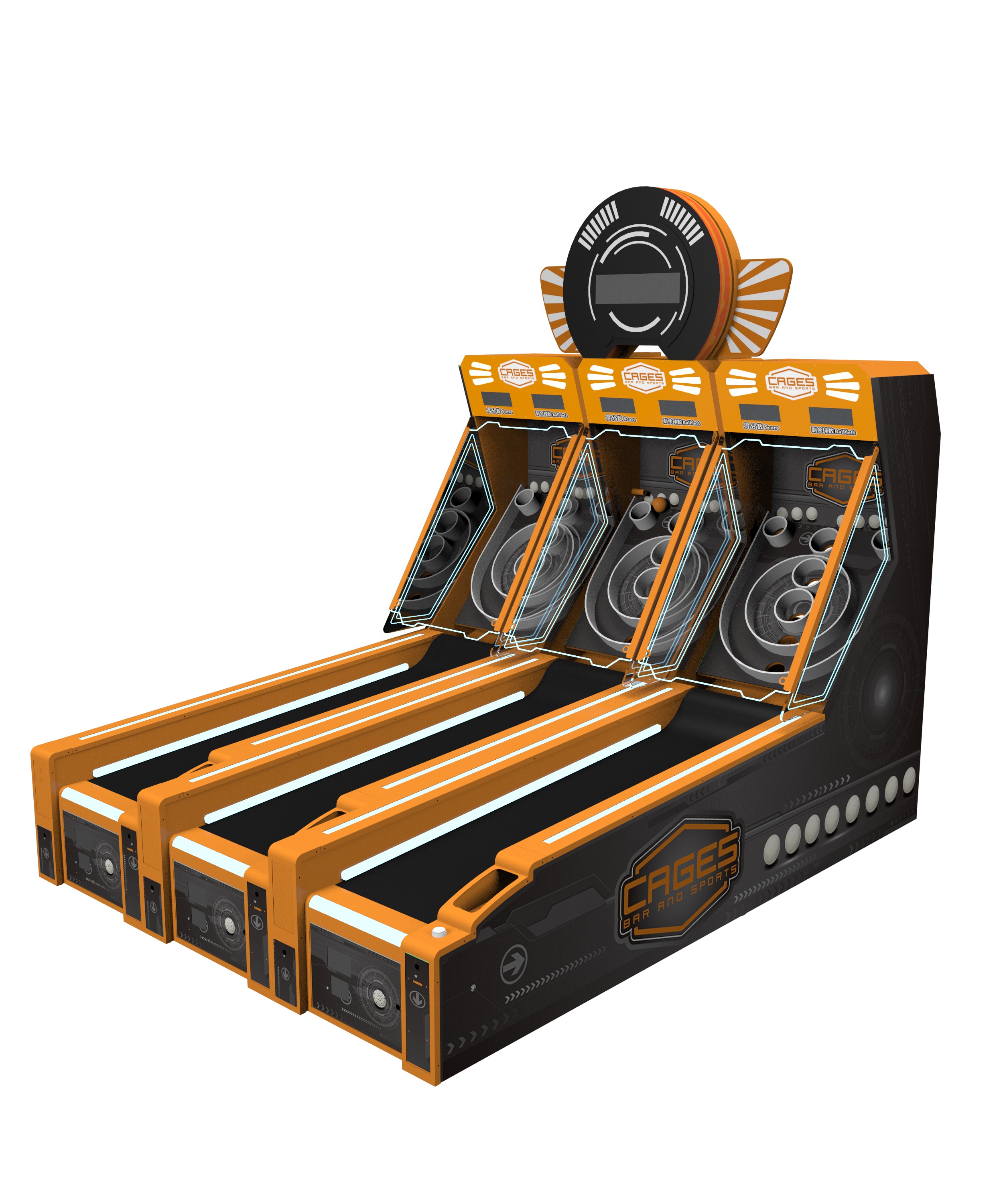 Оборудование для детской крытой игровой площадки, 3 игрока, боулинг-машина для продажи