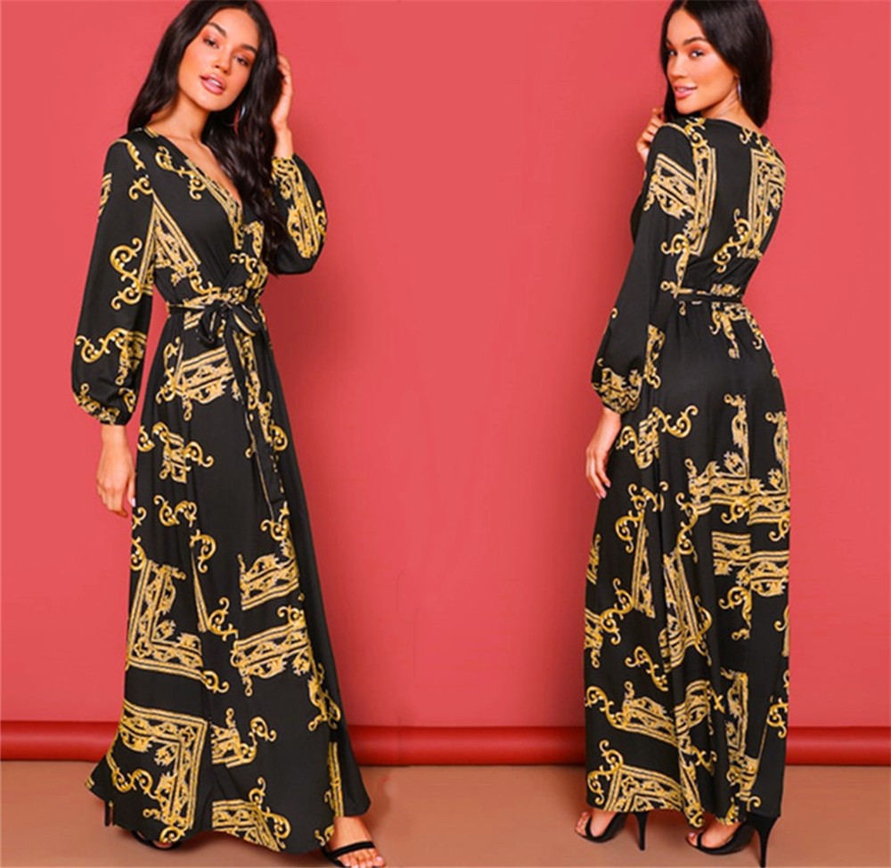 Vestito 2021 Частная марка OEM/ODM модная одежда, длинное платье, летнее женское платье с длинным рукавом, повседневное Макси большого размера