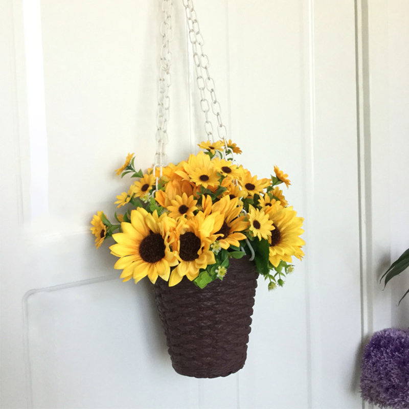 Plastic hanging basket flower pot hanging wall-mounted green radish pot balcony green plant succulent pot with hanging chain