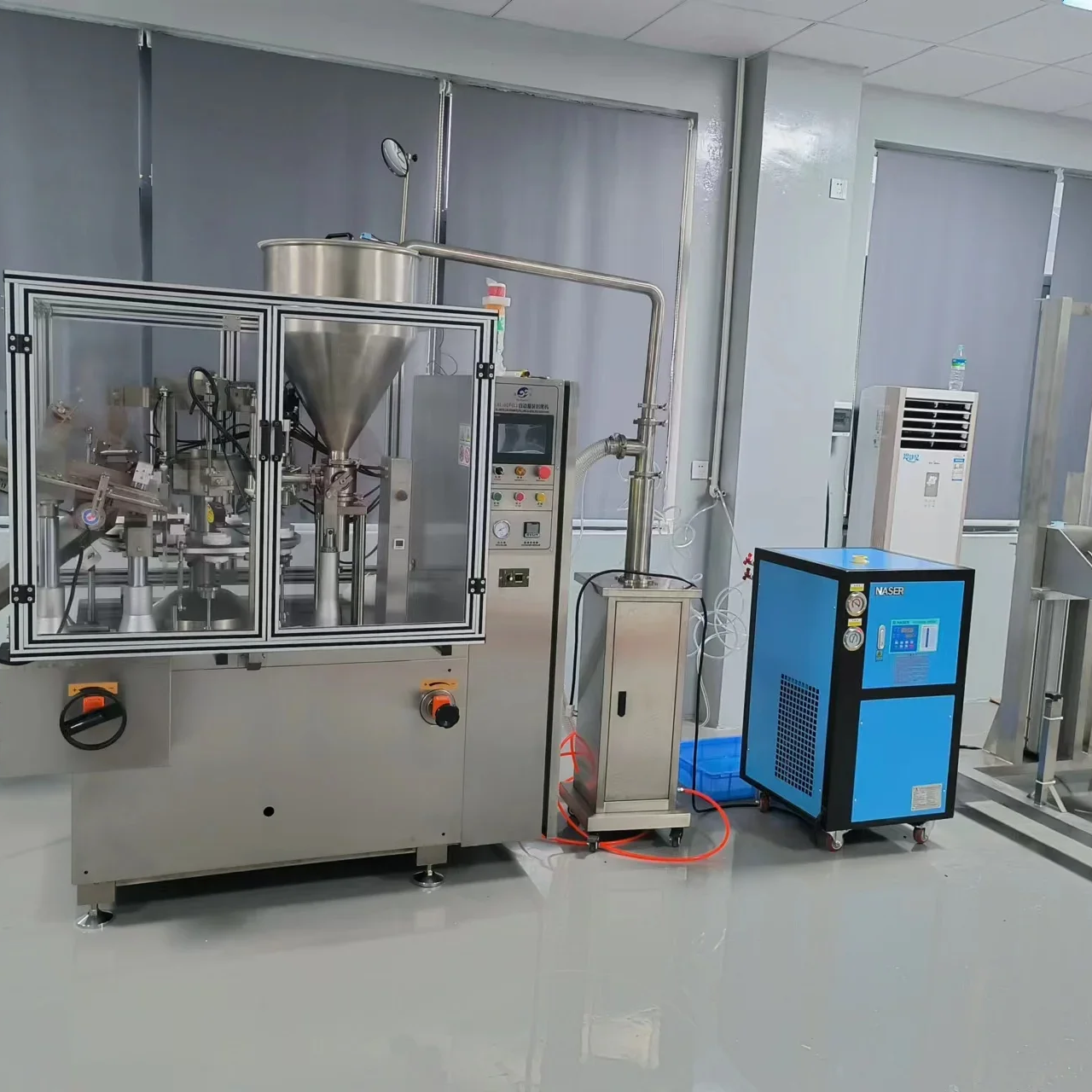 Automatic Plastic Toothpaste Tube Soft Cosmetic Cream Paste Tube Filling Sealing Machine