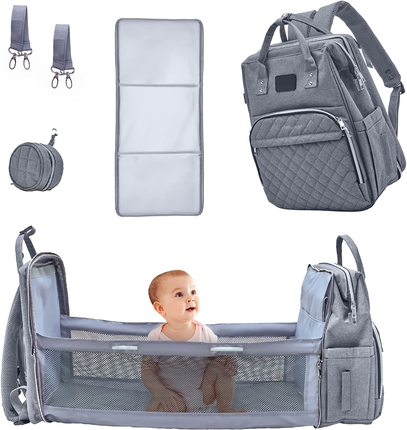 Multi-function Waterproof Custom baby diaper bags backpack Travel Mommy nappy Diaper Bag With Changing Station
