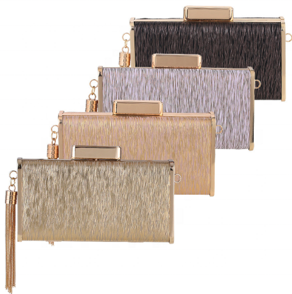 wholesale tassel decorative flash powder fabric production ladies tassel party feast clutch evening bag handbags for women