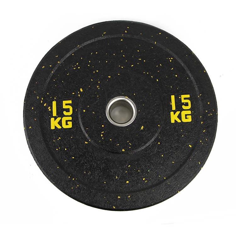 Gym equipment high quality black rubber bumper weight plates barbell plates