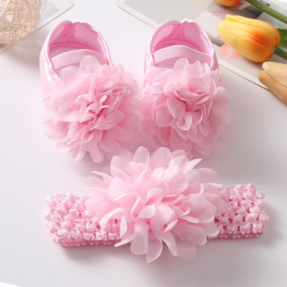 Soft Newborn Baby Dress Shoes Baby Girl Flower Princess Birthday Party Shoes Infant Toddler First Walkers