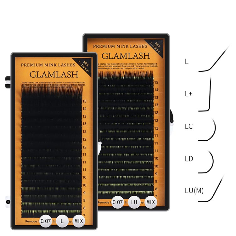 Trays Black L/L+/LC/LD/LU Mink Eyelash Natural Curling Eyelashes Personal 0.07mm Lashes Extension Set