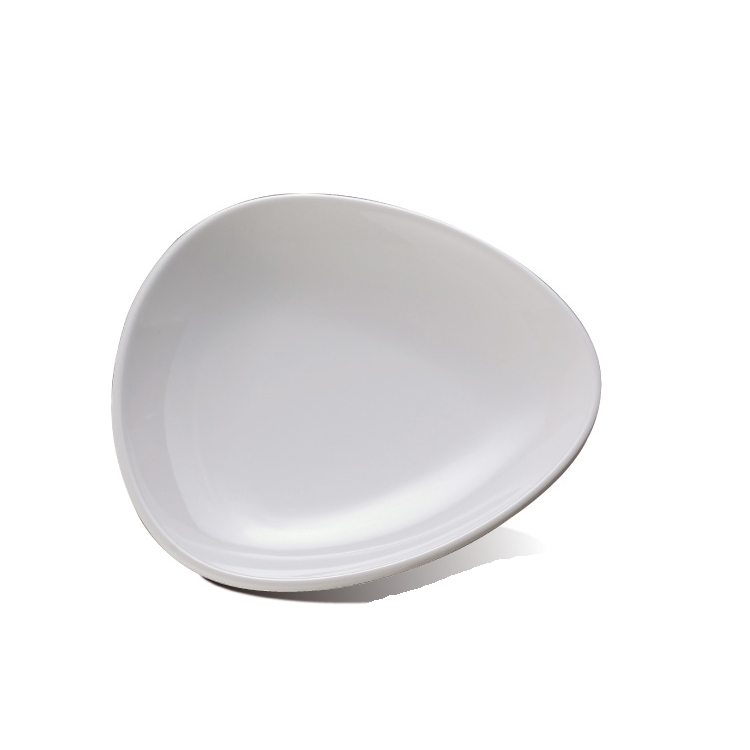 Lightweight Triangular Shaped melamine Plates for Dessert Salad Fruit