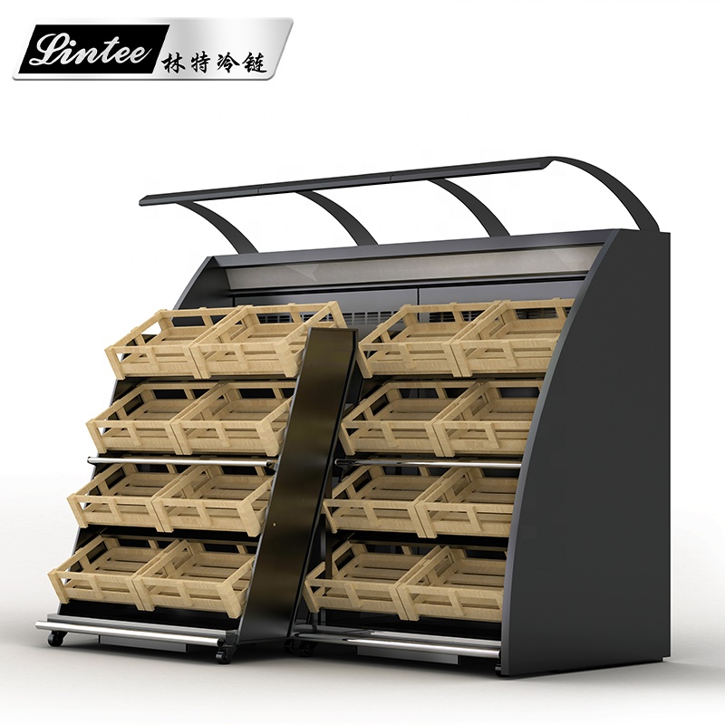 Lintee supermarket fruit and vegetable display refrigerator feezer equipment