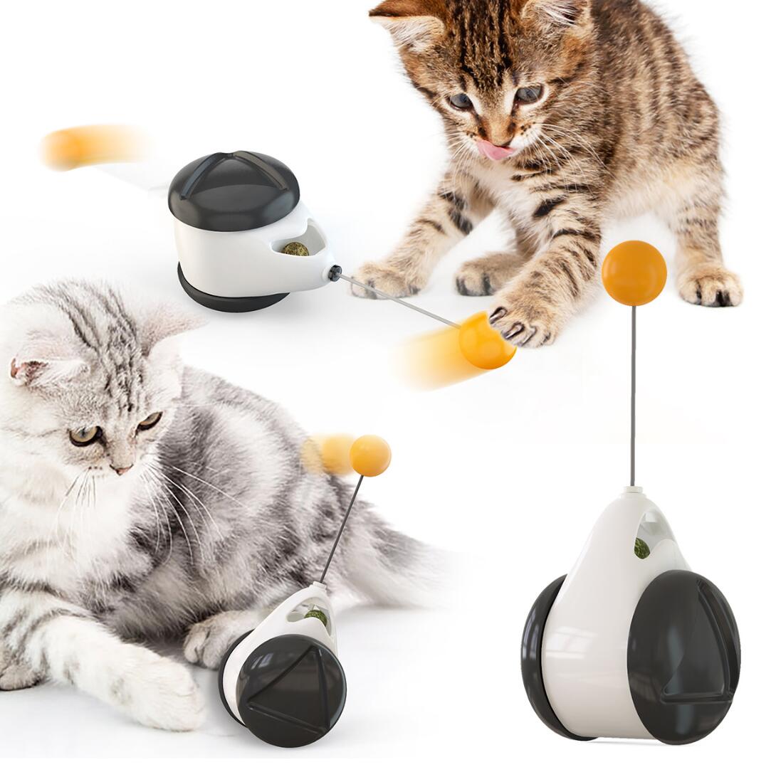 New Arrival Balancing Swing Car Cat Toy With Interactive Balls Pets Exercise Chase Play Catnip Cat Toys