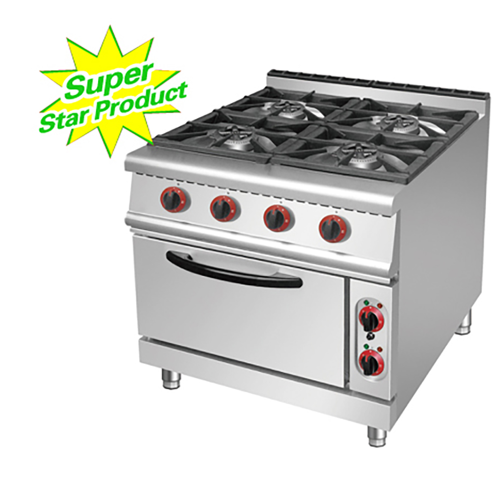 HY-905 Gas 4 - Plate Cooker with 560 * 700 * 720 mm Oven
