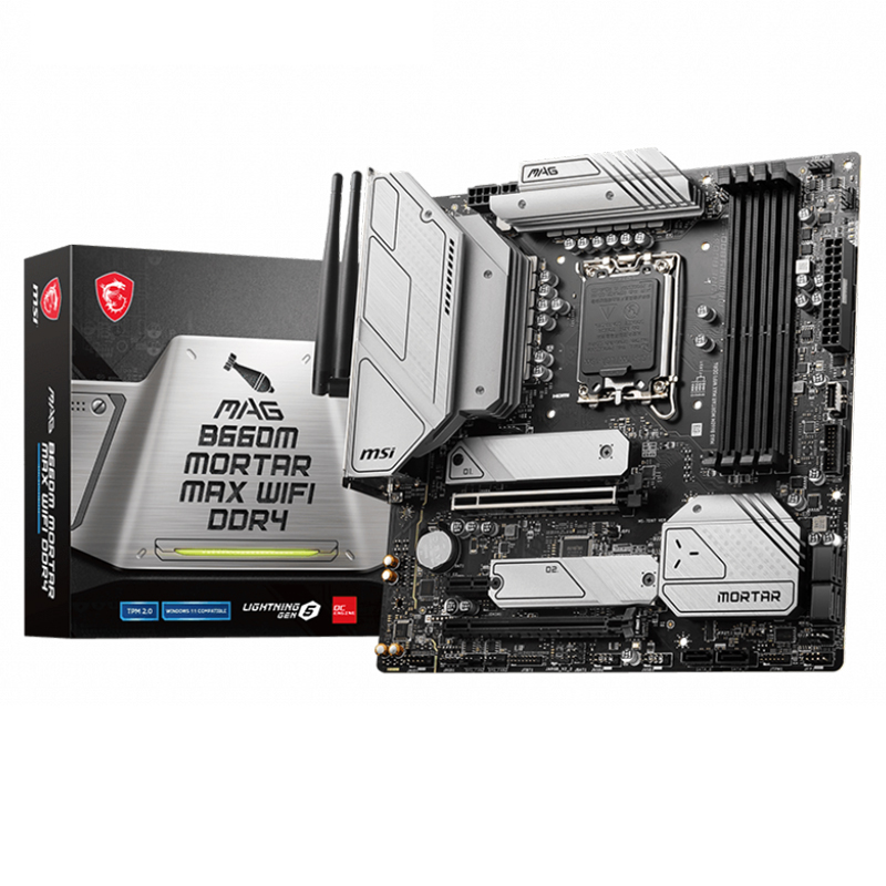 MSI B660M раствор MAX Wi-Fi DDR4 LGA1700 M-ATX материнская плата 12th процессор Intel костюм для i9 i7 WIFI6E
