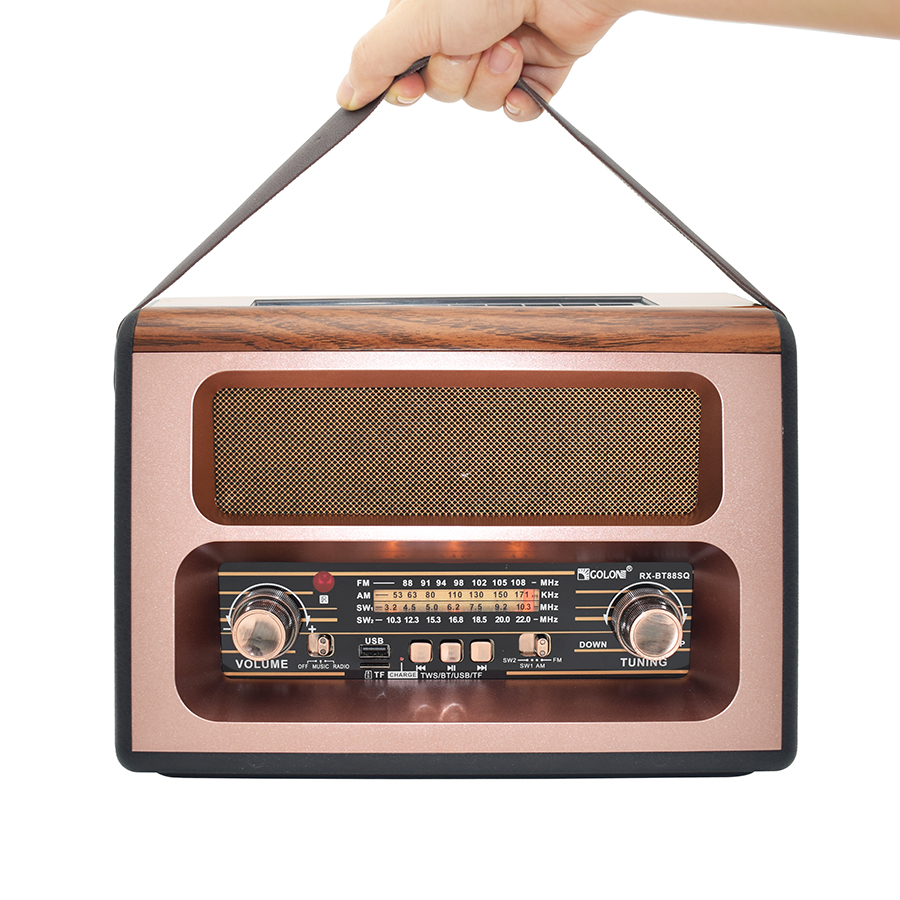 Деревянный ретро настольный радио в винтажном стиле FM AM SW1-2 многодиапазонный беспроводной доступ в Интернет радио динамик с BT USB TF слот