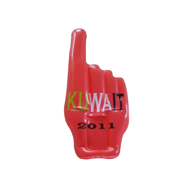 Hot Selling Fan Pattern Football Fan Plastic Hand Inflatable Handcuffs