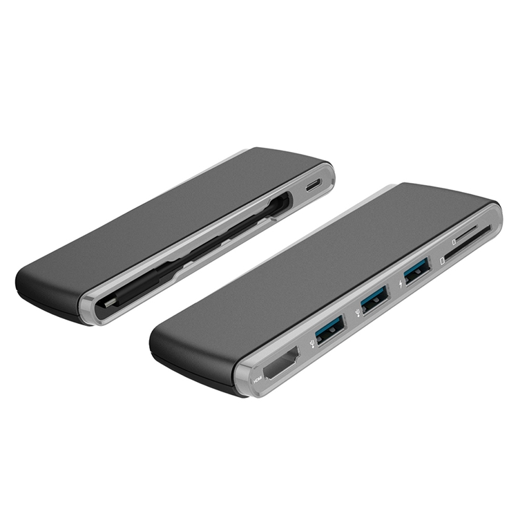 Адаптер USB C Hub 7 в 1, Тип C Hub на 4k 3 USB 3,0 порта