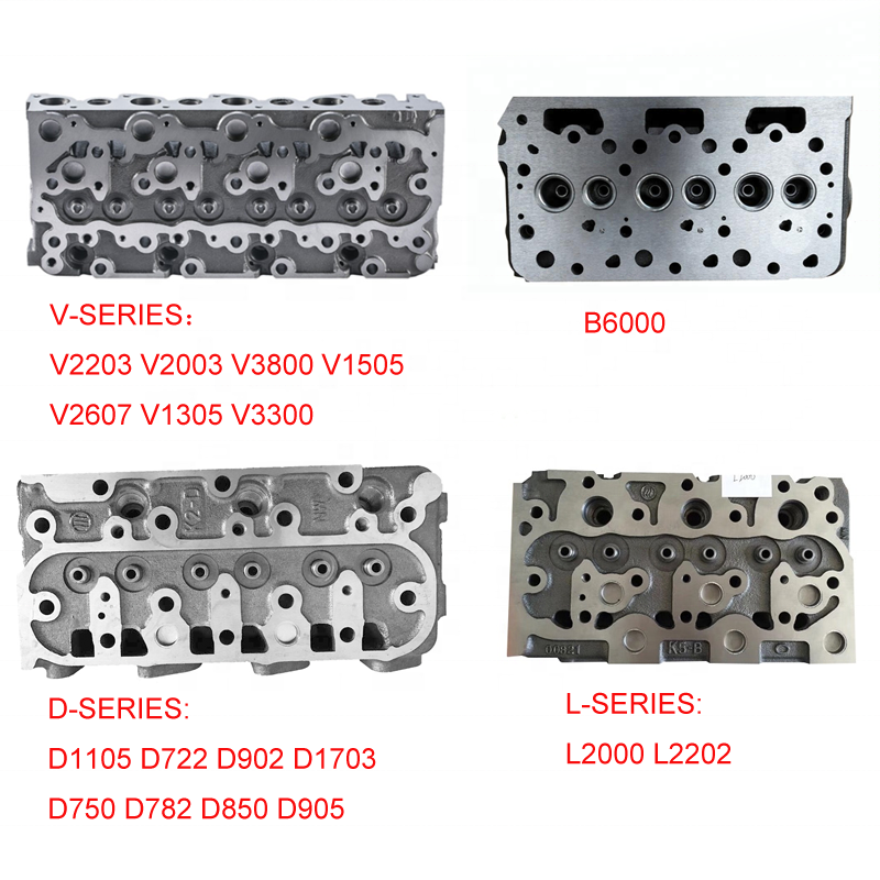 V2203 b6000 d1105 d722 v2003 v3800 v1505 v2607 d902 d1703 v1305 v3300 купить запчасти для трактора Kubota головки блока цилиндров двигателя