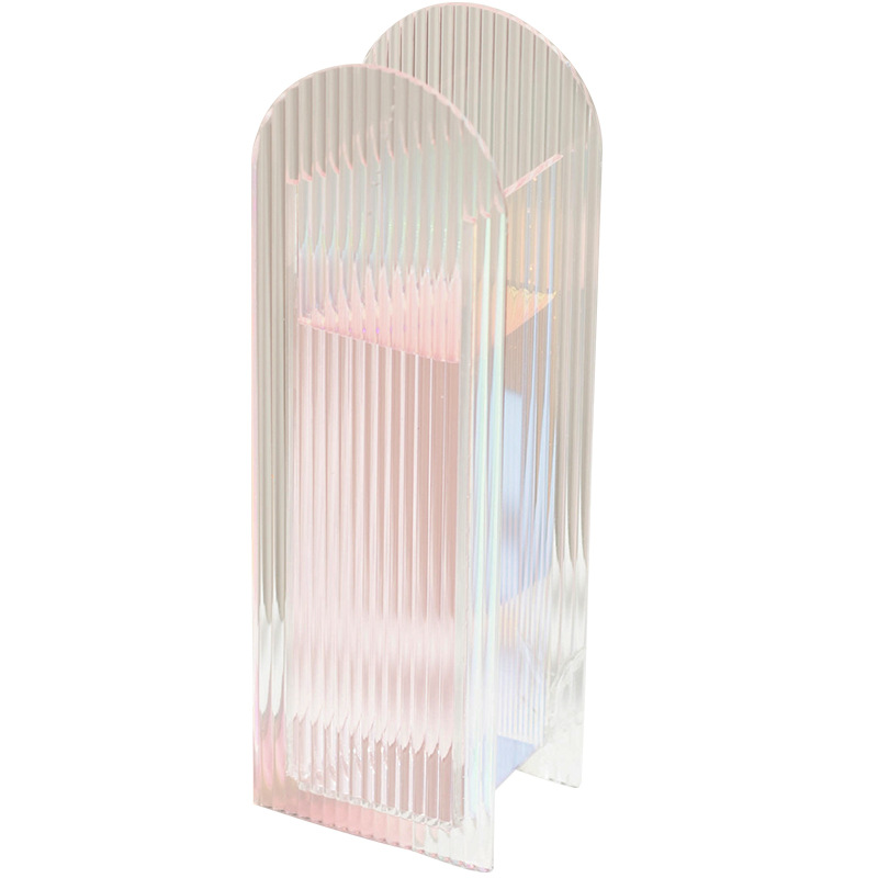 Mingqin Creative New Design Decoration Centerpiece Acrylic Cheap Plastic Flower Vase