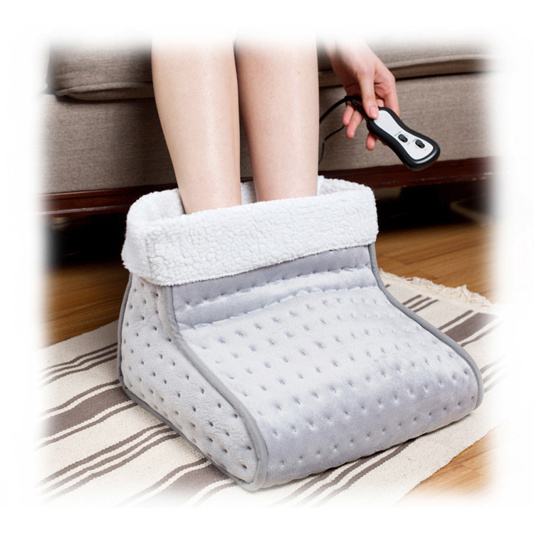 220v Best Heating Vibrating Relax Foot Warmer Massage Shoes Slippers Warm Cold Feet