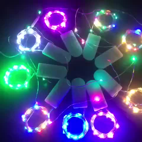 Fairy String Lights 1M 2M 3M Flash Mini LED Copper Starry Twinkle Light Wedding Christmas Packaging Decoration CR2032 Battery