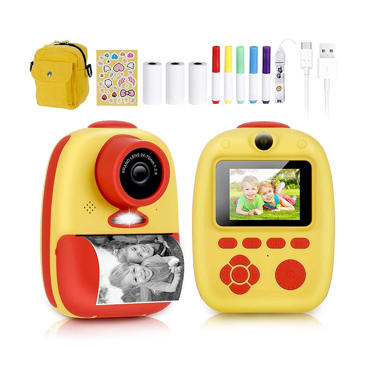 Digital Print Camera with 1080P Rechargeable Kids Camera Instant Fun Camera for Kids Christmas