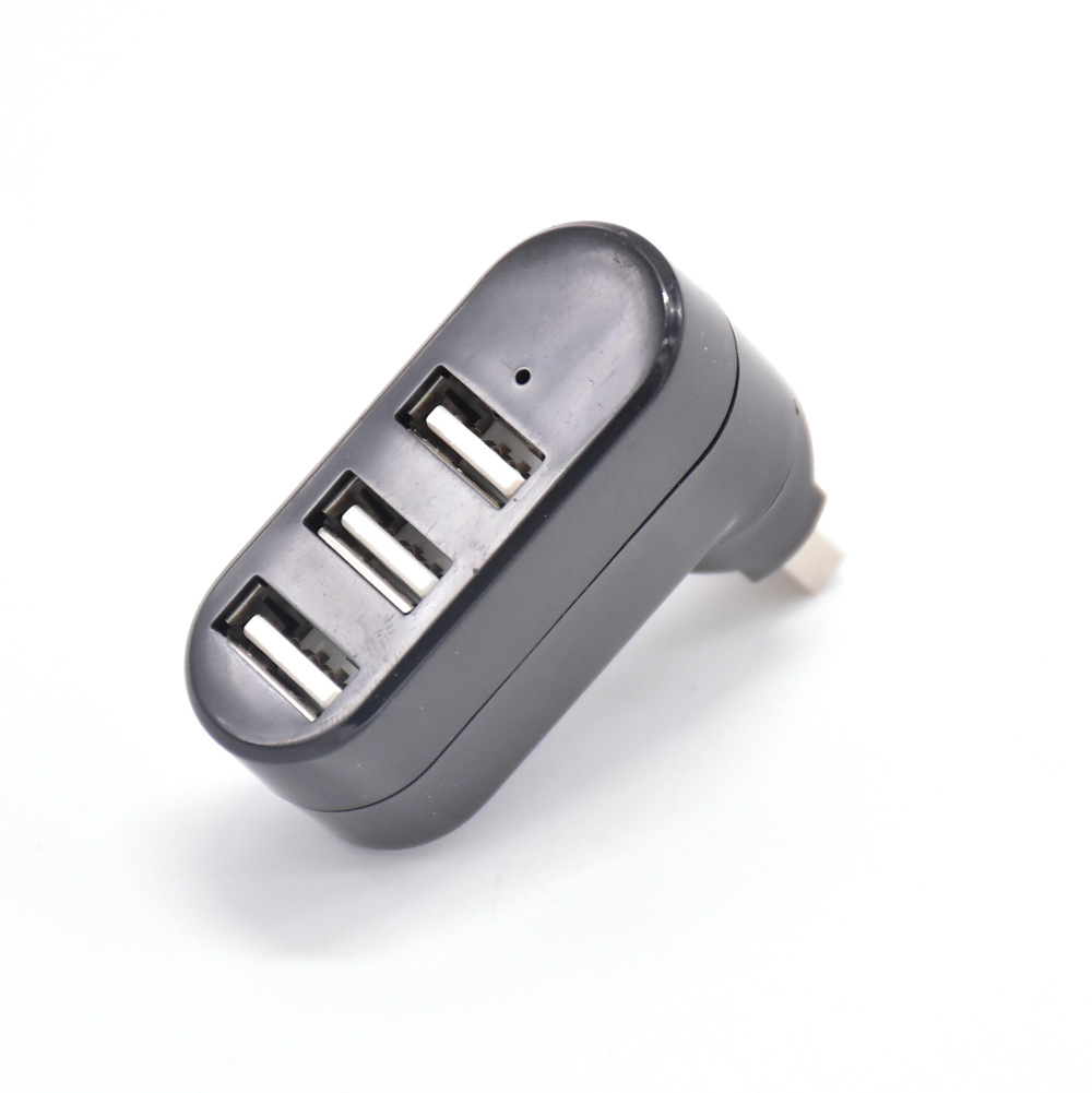 Высокоскоростной USB-концентратор с 3 портами, USB-разветвитель 2,0, адаптер с 3 портами, поворотный USB-концентратор для ноутбука, планшета, ПК, периферийные устройства
