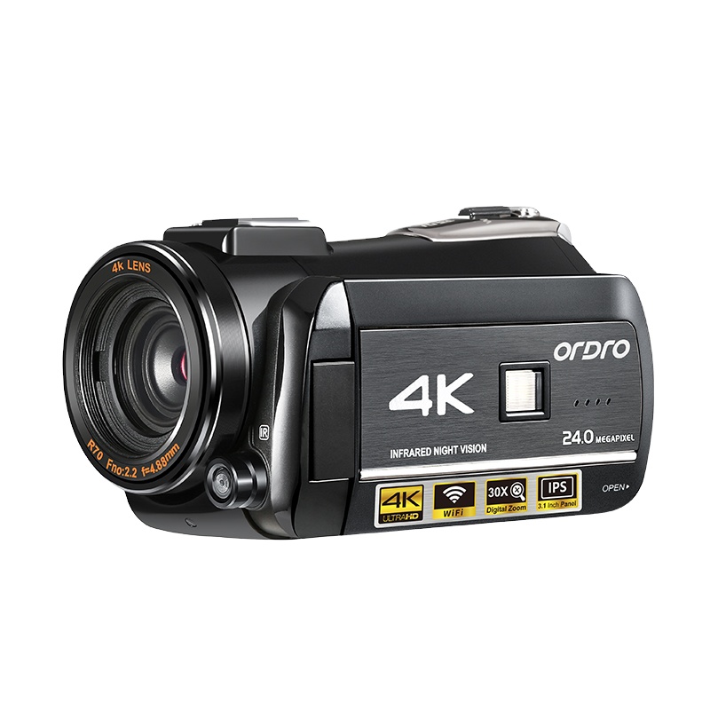 ORDRO UHD 4K 30x Zoom с горячим башмаком Wifi видеокамера инфракрасная цифровая камера