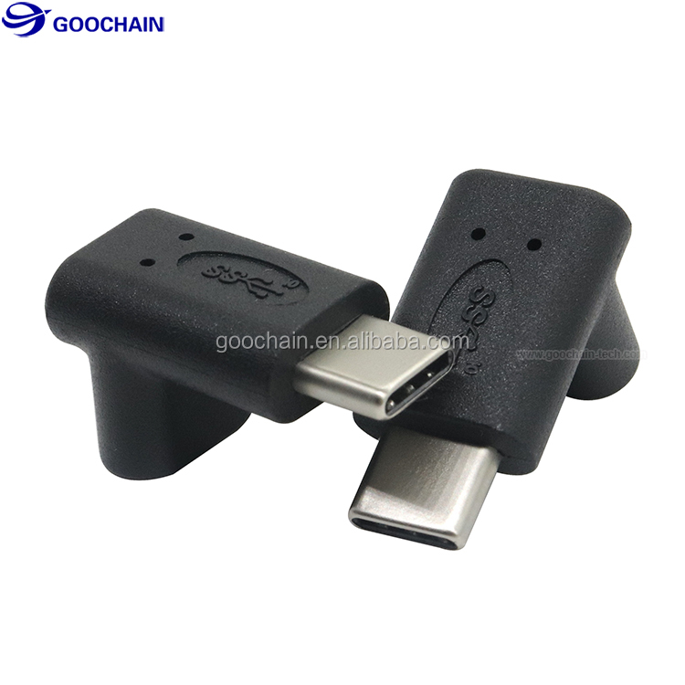 Правый угловой 90 градусов USB Тип C мужчин и женщин адаптер для ноутбука