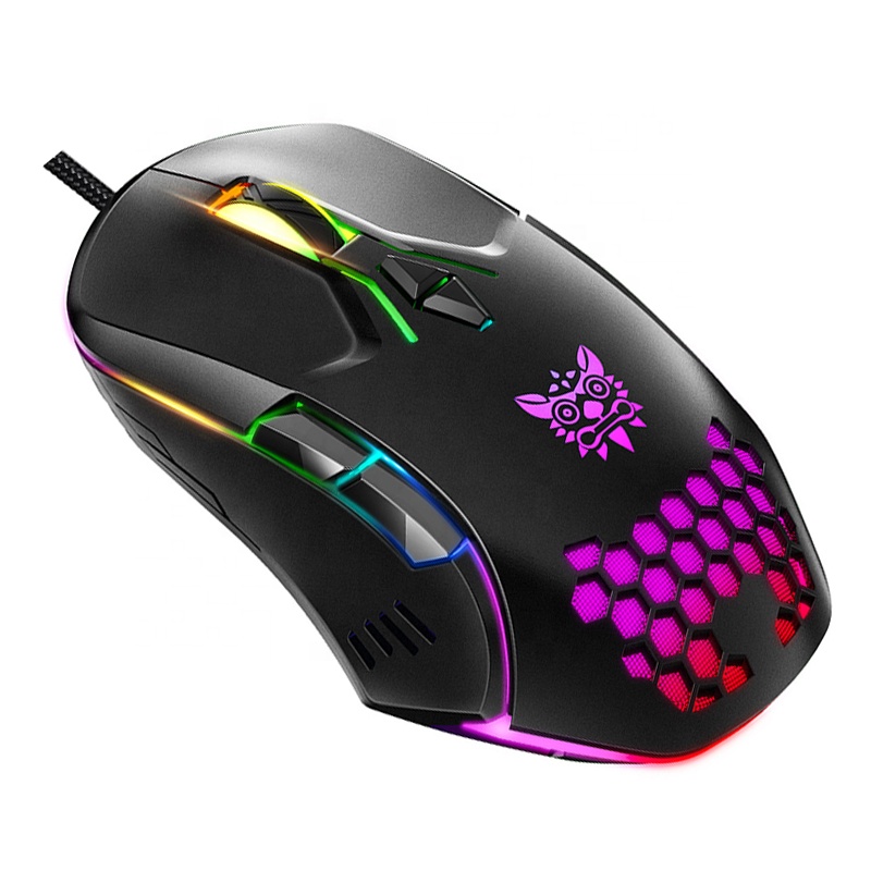 Программируемая игровая мышь ONIKUMA CW902, 6400 точек/дюйм, Хроматическая эргономичная сотовая геймерская мышь