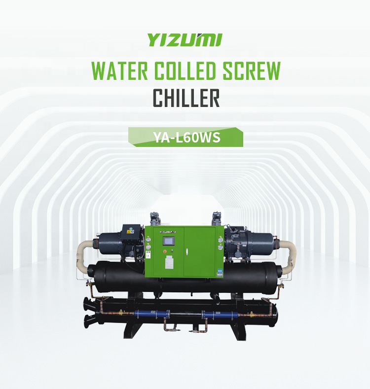 Yizumi High Effective Cooling Capacity Water Cooled Screw Chiller For Injection Factory