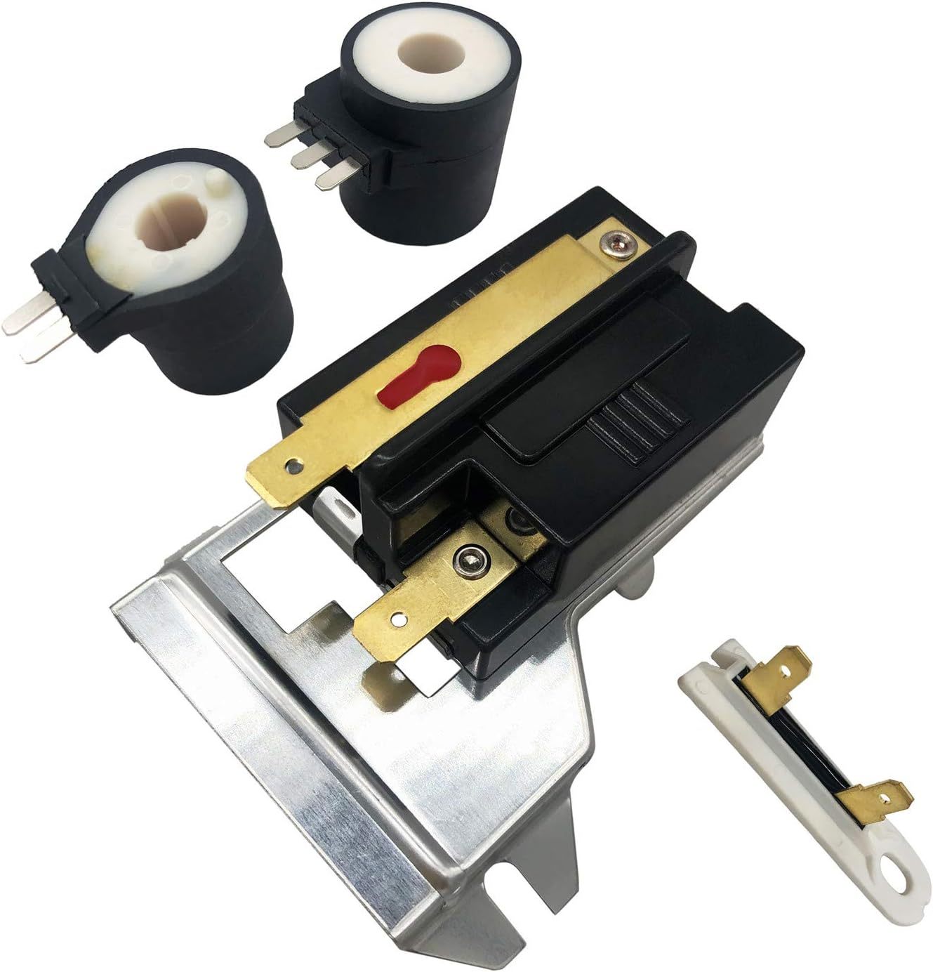 Cloth Dryer Parts 338906 Dryer Flame Sensor & 279834 Gas Valve Ignition Solenoid Coil Kit & 3392519 Thermal Fuse