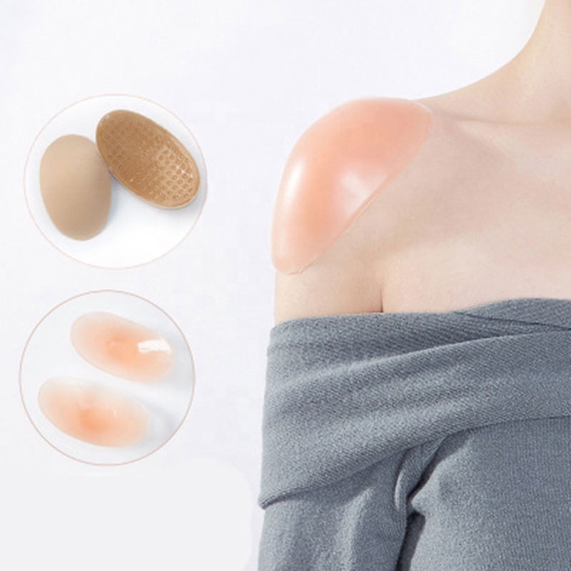 Silicone Shoulder Push-up Pads Adhesive Shoulder Enhancer for Woman Man Suit Blazer Clothes Blouses T Shirt