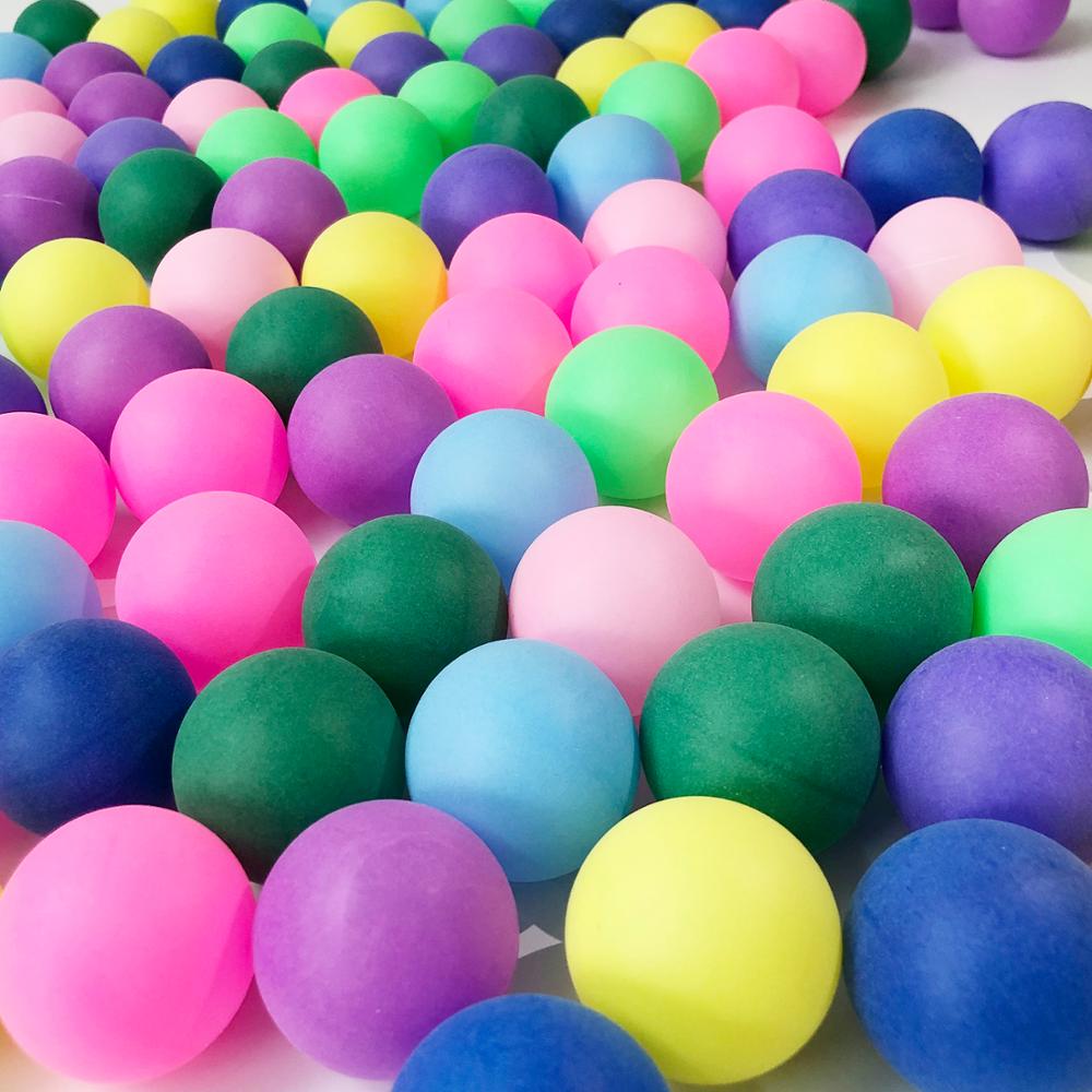 Colored Ping Pong Balls 40mm 2.4g Entertainment Table Tennis Balls Mixed Colors for Lottery Game and Activity
