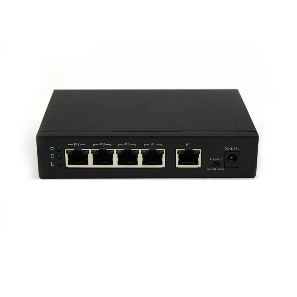 Волоконный Медиа Видео конвертер poe коммутатор с 4 портами 48V 2A Инжектор poe
