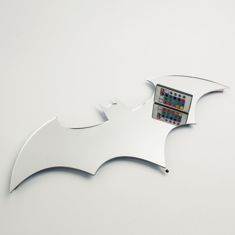 3D Bat 7 Color Mirror LED Remote Control Night Light Porch Channel Projection Wall lamp Kids Holiday Gift USB Power Supply