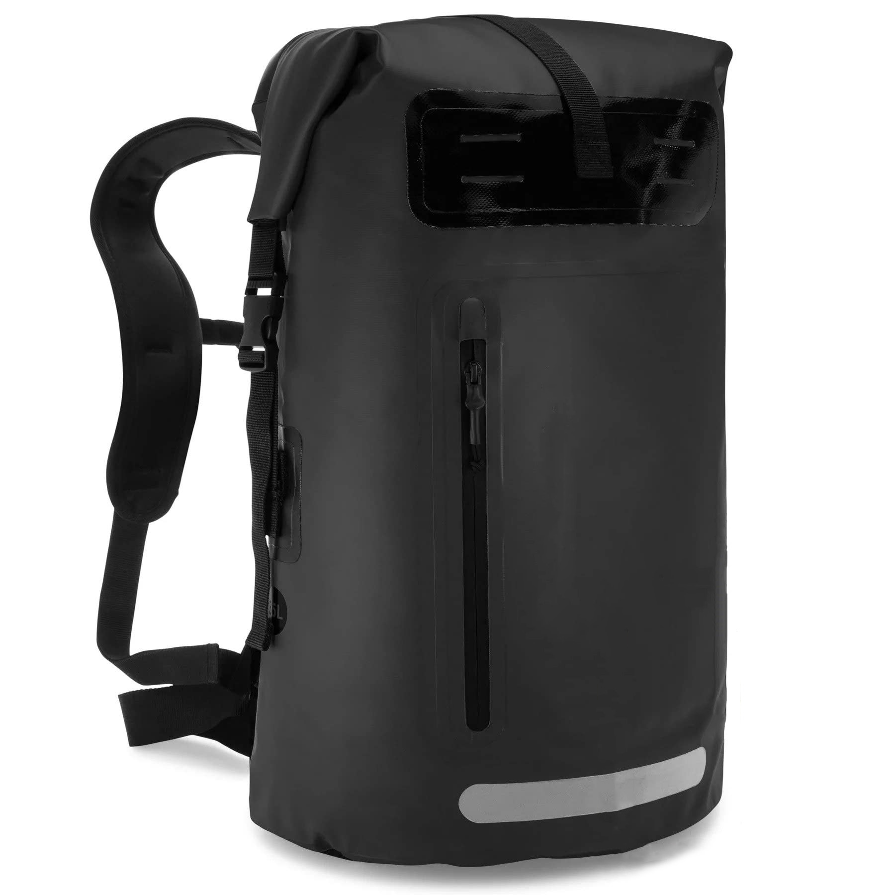 Durable Roll Top Front Zipper Pocket Soft Breathable Strap Dry Bag Ocean Pack Boating Hiking Camping Diving Waterproof Backpack