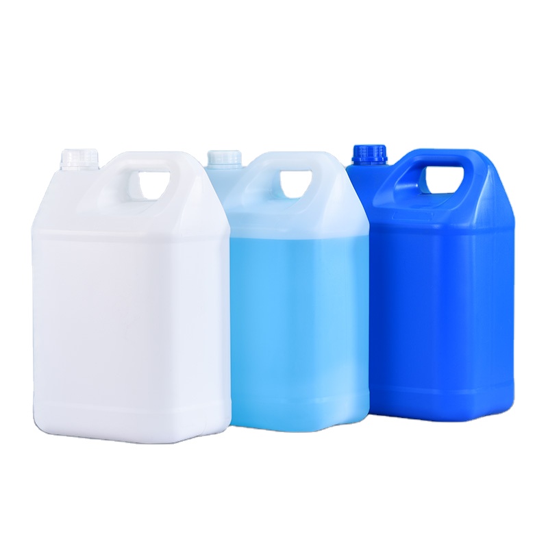 Пластиковая цилиндрическая канистра HDPE 5 литров для химических пищевых контейнеров с герметичной винтовой крышкой