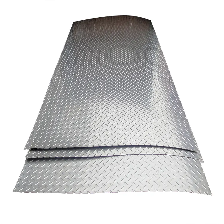 Stainless Plate Suppliers Embossed Decorative 201 304 316 410S 430 430S 2205 Material Anti Skid Stainless Steel Diamond/Checkered /Pattern Tread Plate