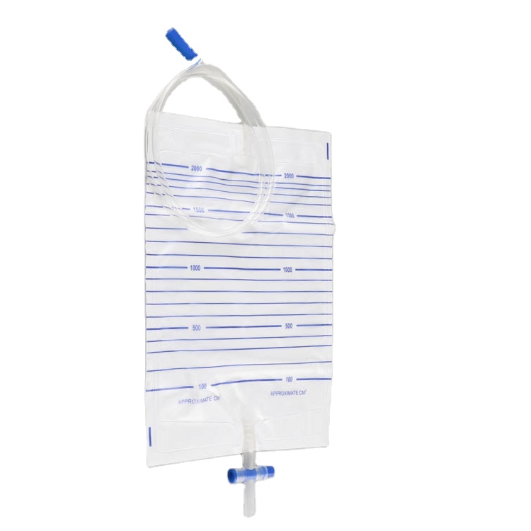 Huali Disposable economic 2000ml urine collector collection bag with bottom outlet