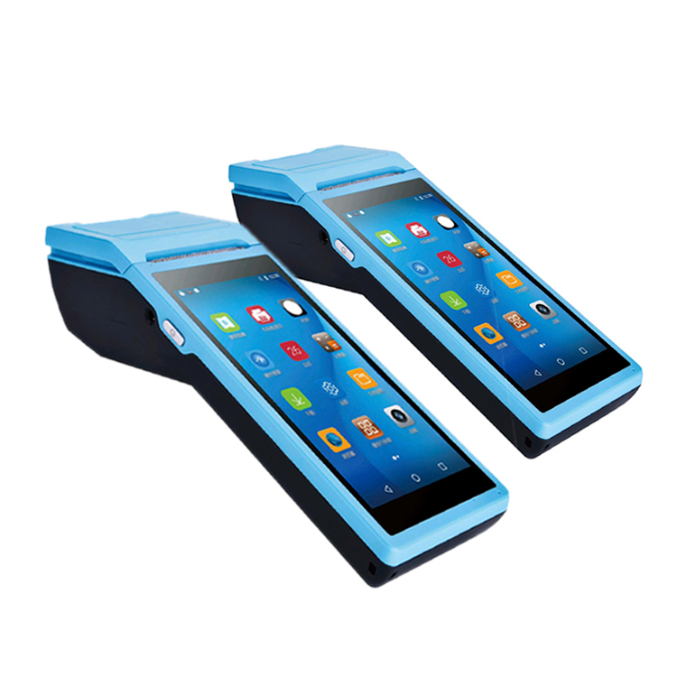 Умный портативный мобильный принтер Android Pos терминал система аппарат смартфон Встроенный 2 дюймов термальный принтер с двумя камерами, емкостный экран, 12 месяцев