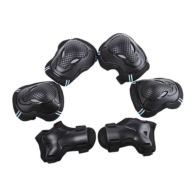 6 Pack Protective Gear Set with Knee Wrist Elbow Safety Pad kit forTeenager Skating, Cycling, Skateboard, Rollerblading