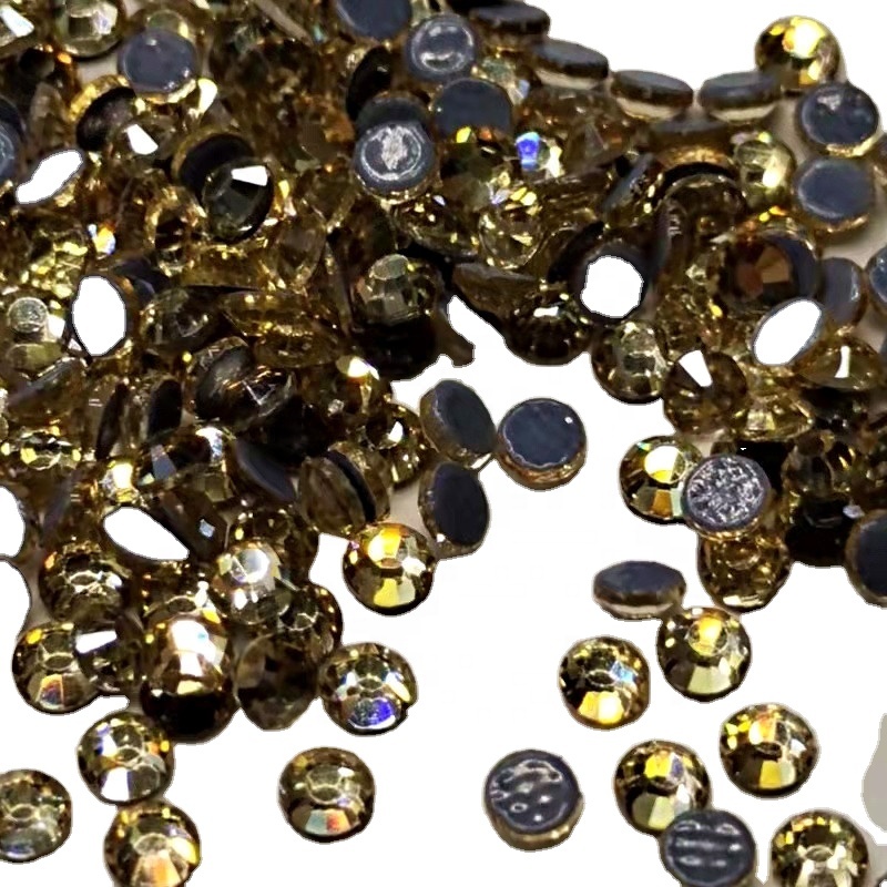 crystal yellow Hot Sale Heat Repair Rhinestone Jewelry Hot Fix Rhinestones For Wedding Dress