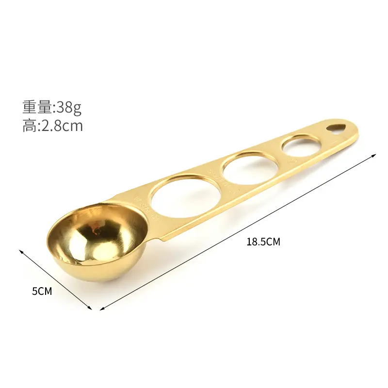 Gold stainless steel Pasta Measuring Tool