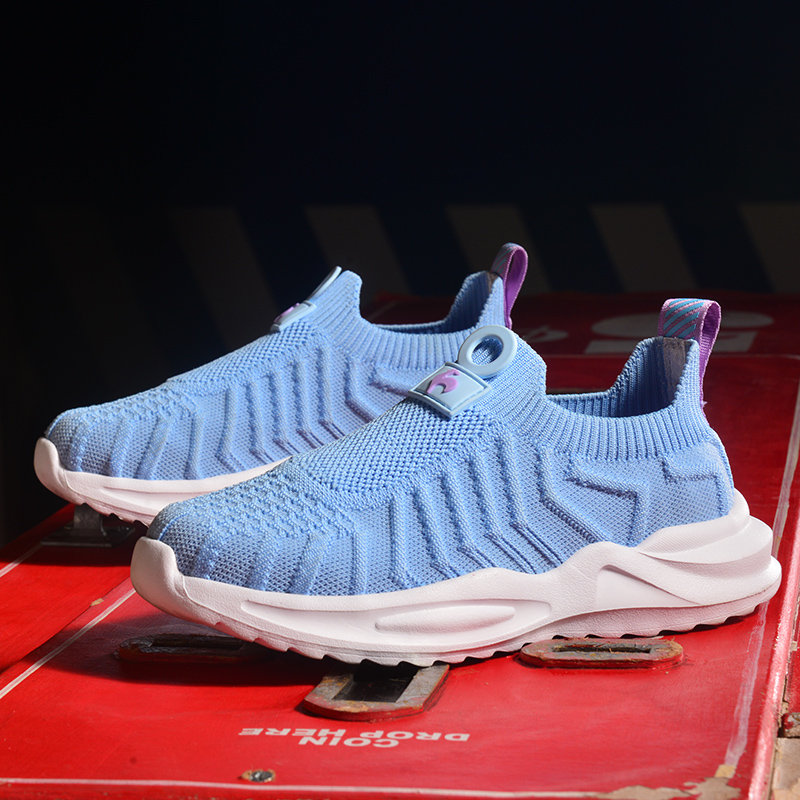 new flyweave children sneakers slip-on Casual Mesh Children's Breathable Fashion Footwear Kids Running Sports Shoes