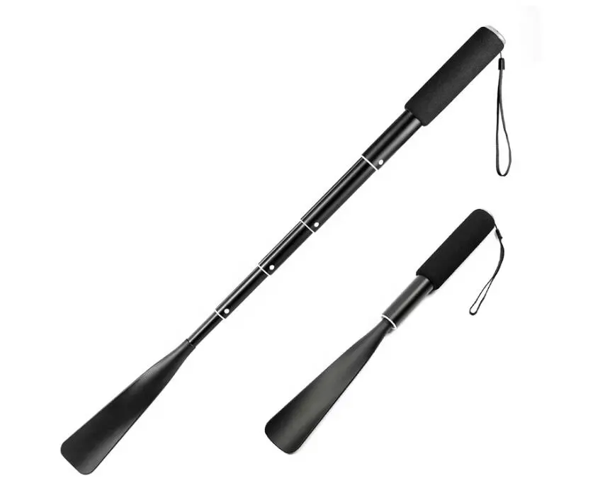 Extra Long Handled Telescopic Shoe Horn, 14"-37" Adjustable Extendable Collapsible ABS plastic Shoehorn