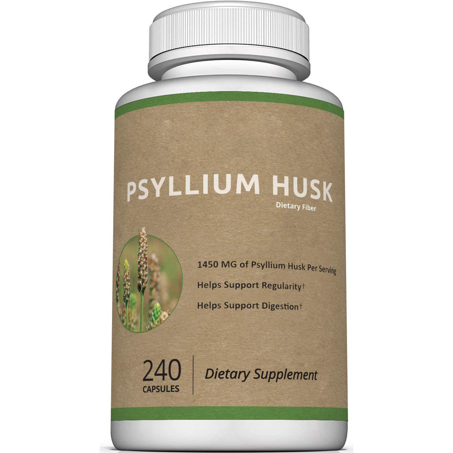 OEM Premium Psyllium Husk Fiber Supplement 1450mg, 240 Capsules Wholesale Private Label Amazon Hot sale