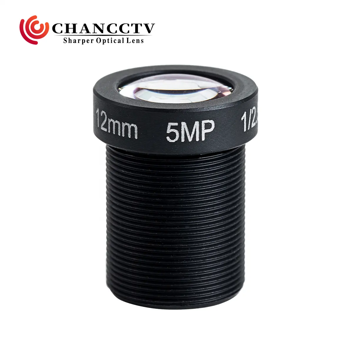 5MP 12mm Board Lens with M12xP0.5 Mount F2.0 Aperture 1/2.5" CCTV Lens