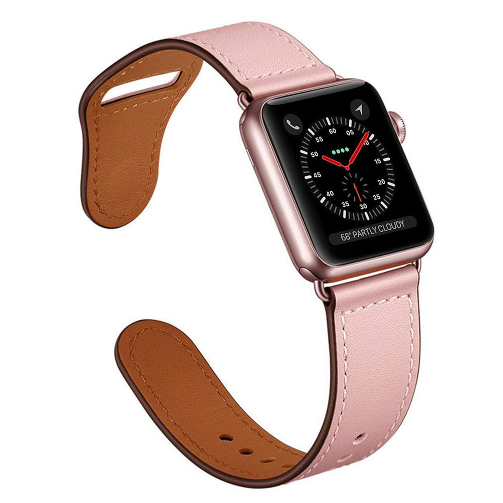 Ремешок из натуральной кожи для Apple Watch Band 42 мм 38 мм, браслет для iwatch 44 мм 40 мм 4/3/2/1, аксессуары для часов