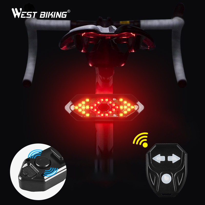 Westbiking Велосипедные замки Новый USB свет велосипед велосипедный фонарь указателя поворота рога дистанционного управления указателя поворота светодиодный задний фонарь для велосипеда