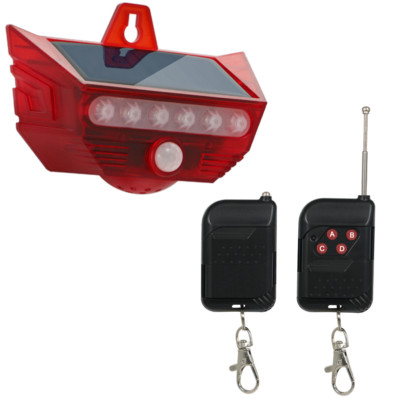 Outdoor Sound Light solar strobe light with motion detector solar alarm human alarm