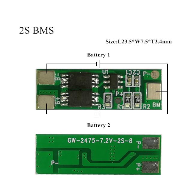 2S 5A Li ion NCM BMS PCM система управления аккумулятором с никелевой полосой для литиевого аккумулятора