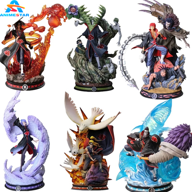 9 styles Akatsuki Konan Zetsu Hoshigaki Kisa Deidara Itachi Obito Figurine Statues Gifts PVC Anime Action Figures for Kids
